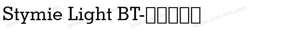 Stymie Light BT字体转换